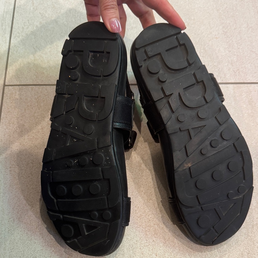 Prada Black Men's Strappy Sandals - Picture 7 of 9